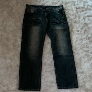 Men's Straight Jeans in Washed Black